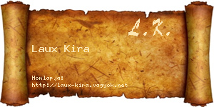 Laux Kira névjegykártya